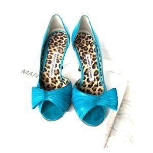 Manolo Blahnik Turquoise shoes-EU36.5